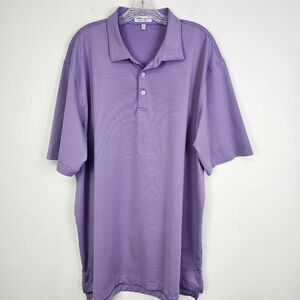 Peter Millar Golf Polo Purple Stripe Sz XXL Activewear Resortwear Athleisure